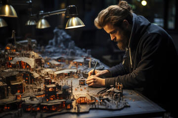 Designing Tomorrow. Architects and urban planners sketching future cityscapes embody the forward-thinking ethos of Estab1ish. Generative Ai.