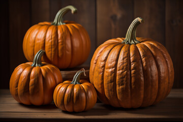 pumpkins on a market