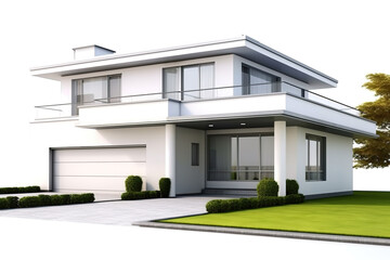 Fototapeta na wymiar 3D Visualization Of The Modern House
