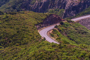 Fototapeta na wymiar Carretera en la Isla de la Gomera.