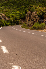 Carretera en la Isla de la Gomera.