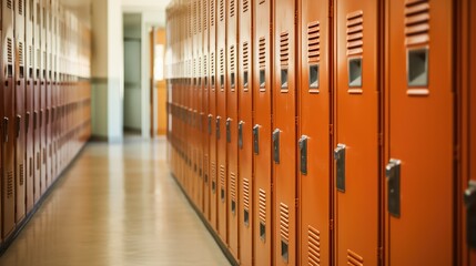 Clean and tidy lockers indoors