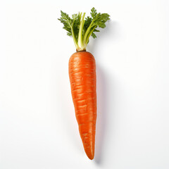 Vibrant Carrots: A Splash of Color on a White Canvas