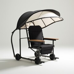 A chair with a canopy on top