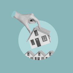 choosing house, home choice, real estate sale, real estate agent, hand with house, homebuyer, home...