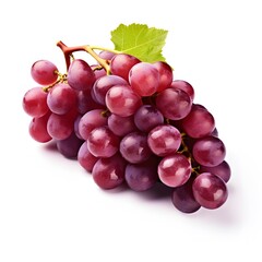 Fototapeta premium bunch of red grapes isolated on white