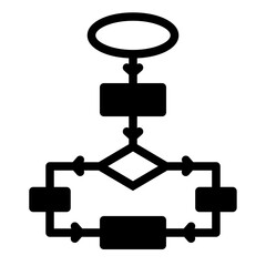 Algorithm solid glyph icon