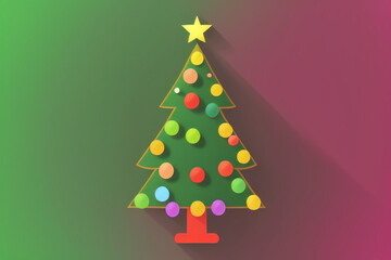 Cute Christmas Tree design, Generative AI