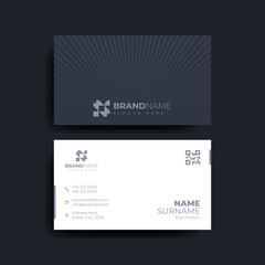 Clean Simple Line Textured Minimalist Business Card Design Template 