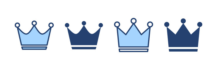 Crown icon vector. crown sign and symbol