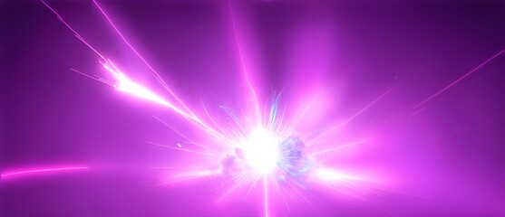  Purple neon beam of lights coming center of an explosion from Generative AI