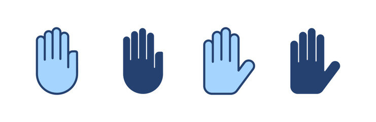 Obraz premium Hand icon vector. hand sign and symbol. palm