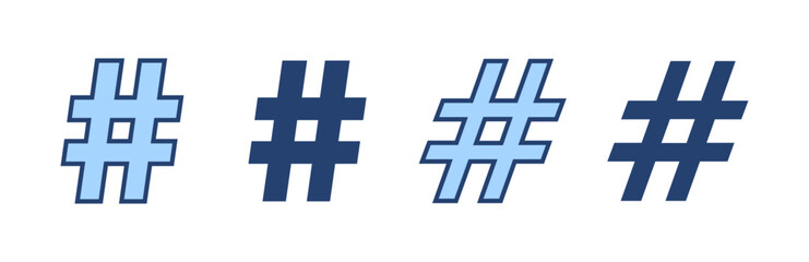 Obraz premium Hashtag icon vector. hashtag sign and symbol