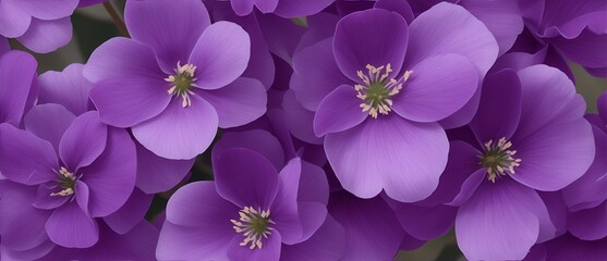Background full of pretty purple flowers from Generative AI