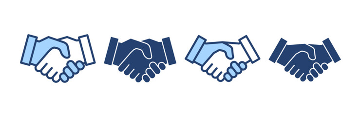 Handshake icon vector. business handshake sign and symbol. contact agreement