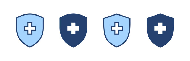 Health insurance icon vector. Insurance health document sign and symbol