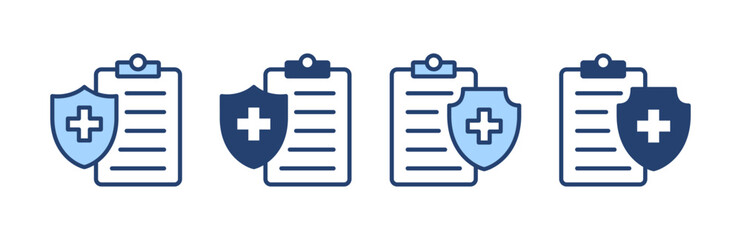 Obraz premium Medical insurance icon vector. health insurance sign and symbol