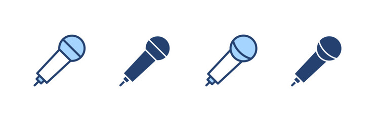 Microphone icon vector. karaoke sign and symbol
