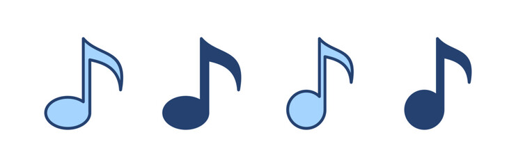 Music icon vector. note music sign and symbol