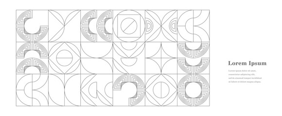 幾何学 抽象 レトロ バウハウス 背景 透過