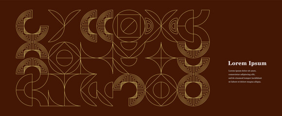 幾何学 抽象 レトロ バウハウス 背景