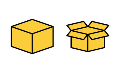 Box icon set for web and mobile app. box sign and symbol, parcel, package