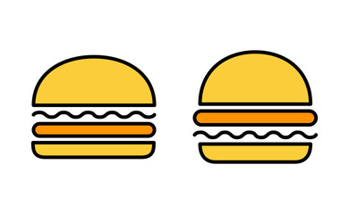 Burger icon set for web and mobile app. burger sign and symbol. hamburger