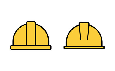 Helmet icon set for web and mobile app. Motorcycle helmet sign and symbol. Construction helmet icon. Safety helmet