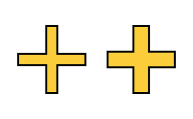 Plus Icon set for web and mobile app. Add plus sign and symbol