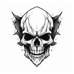 Skull for Logo Retro Identity