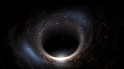 ブラックホール：光さえ逃れられない強力な重力領域 No.020  Black Hole A Region of Space-Time with Gravity So Strong That Not Even Light Can Escape Generative AI - obrazy, fototapety, plakaty