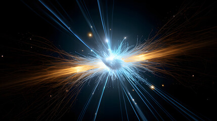 宇宙線：光速に近い速度で移動する高エネルギー粒子 No.003  Cosmic Rays High-Energy Particles Moving at Nearly the Speed of Light Generative AI - obrazy, fototapety, plakaty