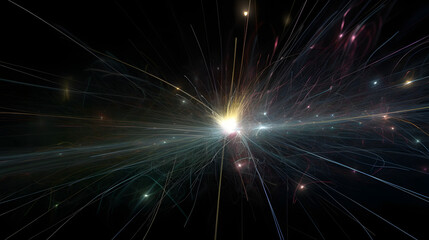 宇宙線：光速に近い速度で移動する高エネルギー粒子 No.006  Cosmic Rays High-Energy Particles Moving at Nearly the Speed of Light Generative AI - obrazy, fototapety, plakaty