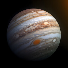 木星：美しい縞模様の大惑星 No.006  Jupiter The Beautifully Striped Giant Generative AI - obrazy, fototapety, plakaty