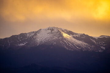 sunset in the mountains