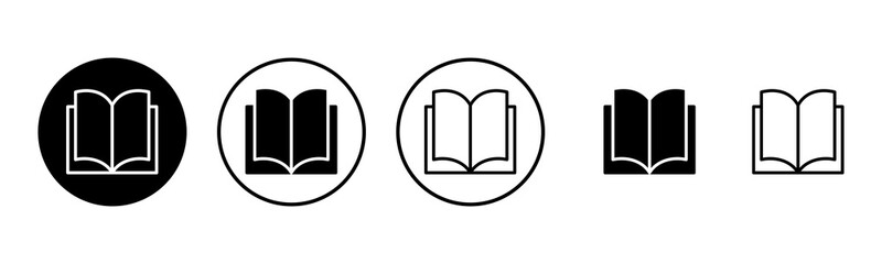 Book icon set illustration. open book sign and symbol. ebook icon