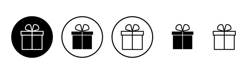 Gift icon set illustration. gift sign and symbol. birthday gift