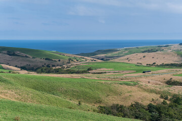 海を臨む稚内宗谷丘陵