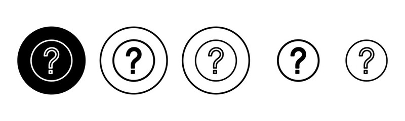 Question icon set illustration. question mark sign and symbol