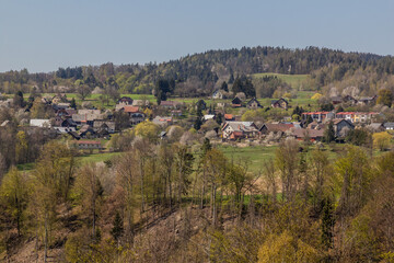 View of Spalov village in Czechia