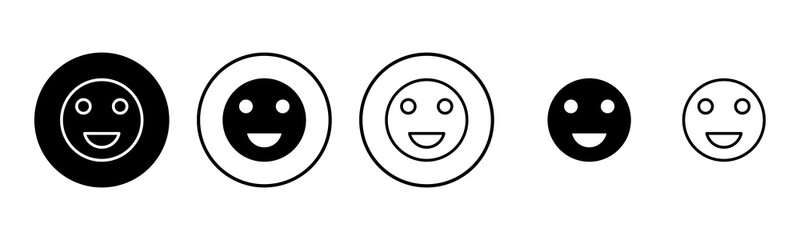smile icon set illustration. smile emoticon icon. feedback sign and symbol
