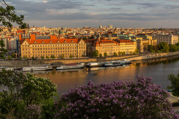 Fototapeta premium Aerial view of Prague, capital of the Czech Republic
