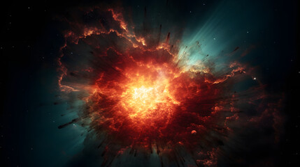 超新星爆発とは何か No.001  What is a Supernova Explosion Generative AI - obrazy, fototapety, plakaty