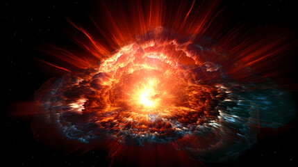 超新星爆発とは何か No.004  What is a Supernova Explosion Generative AI - obrazy, fototapety, plakaty