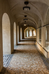 View of an archway in the Old Town of Prague, Czech Republic