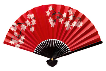Folding Hand Fan Isolated on Transparent Background
