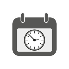 Calendar clock icon. Vector illustration. EPS 10.