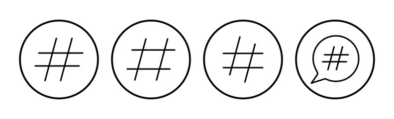 Fototapeta na wymiar Hashtag icon vector. hashtag simbols