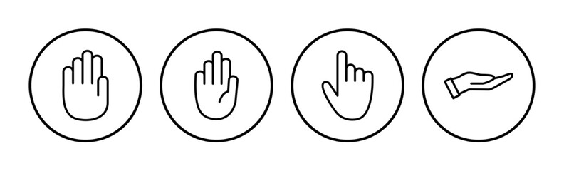Obraz premium Hand icon vector. hand symbols. palm
