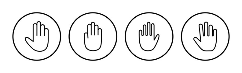 Obraz premium Hand icon vector. hand symbols. palm